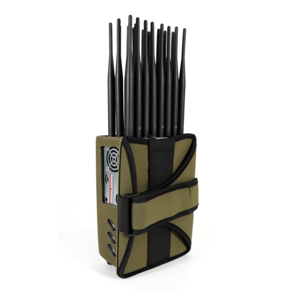 Handheld 24 Antennas All in one 5G GPS Remote Control Jammer With Nylon Cover, 24 Watts Jamming up to25m - Image 3