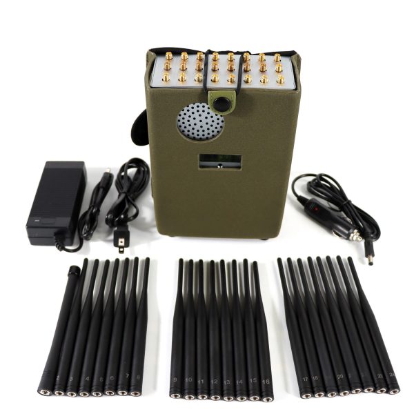 Handheld 24 Antennas All in one 5G GPS Remote Control Jammer With Nylon Cover, 24 Watts Jamming up to25m - Image 5